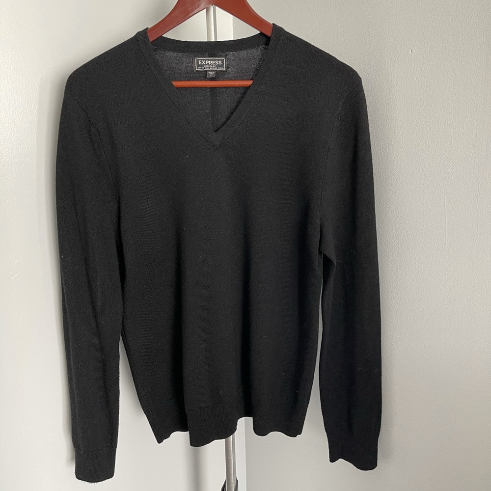 Express V-Neck Merino Wool Sweater